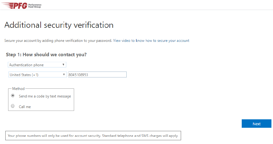 PFGC Self Service Portal